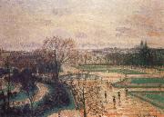 Camille Pissarro, The Tuileries Gardens in Rain